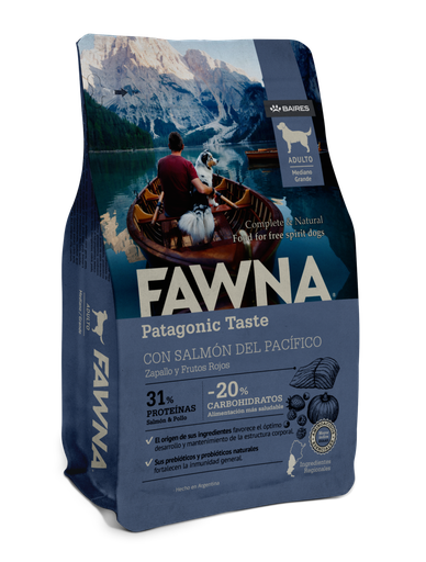 Alimento Premium FAWNA Perro Adulto Salmón Raza Mediana y Grande 3kg
