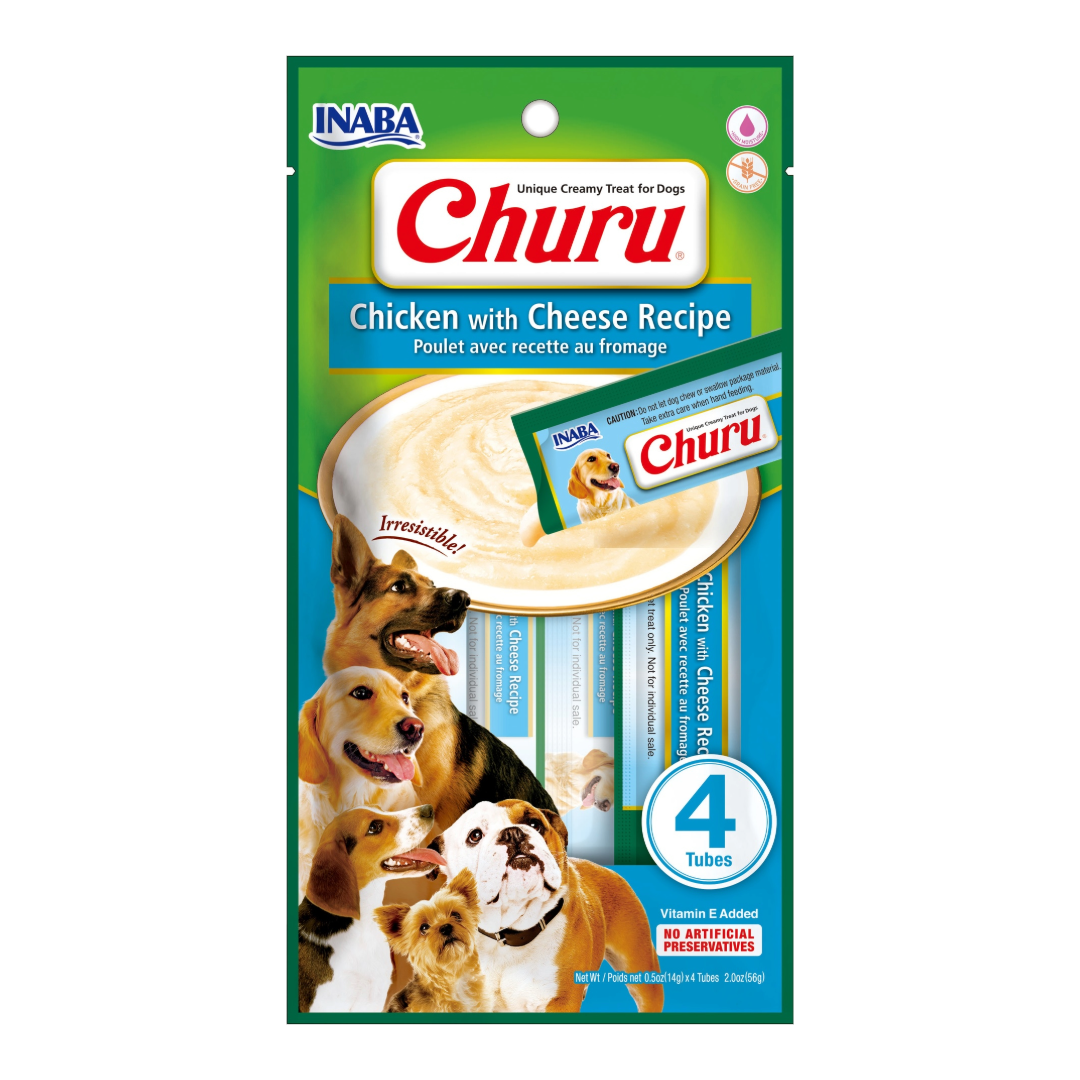 Churu Cremoso Perro 4 Unidades de Pollo con Queso