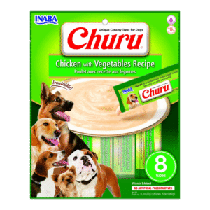 Churu Cremoso Perro 8 Unidades de Pollo con Vegetales