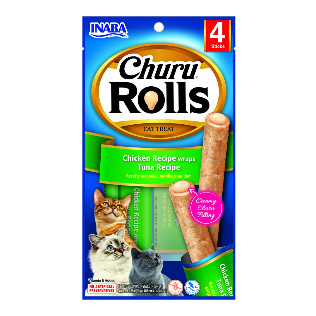Churu Rollos Gato 4 Unidades de Pollo con Atún
