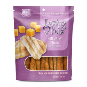 Loving Pets - Snack Jerky para perro Pollo y Queso (Cabanos 6 oz)
