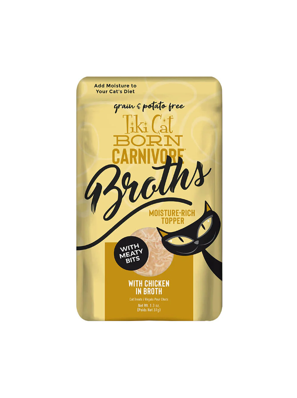 TIKI CAT Broth Pollo en Caldo Pouch 37 gr